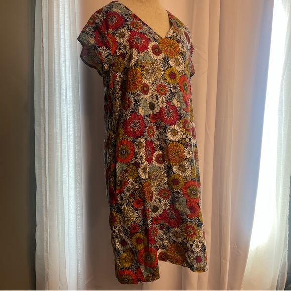 FOIL Strike a Pose Benefits Linen Dress Women’s Sze 8 Multicolor W/ Pockets NWOT - Picture 2 of 9
